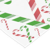 Kerstrood en groene snoepboetelaar korte tafelloper (Hoek)