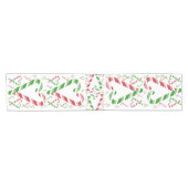 Kerstrood en groene snoepboetelaar korte tafelloper (Horizontaal)