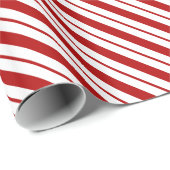 Kerstrood en wit gestreept omslagpapier cadeaupapier (Rol Hoek)