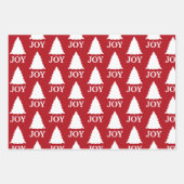 Kerstrood en wit patroon inpakpapier vel (Voorkant 2)