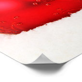 Kerstrood en wit Prettige feestdagen II Poster (Hoek)