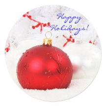 Kerstrood en wit Prettige feestdagen II