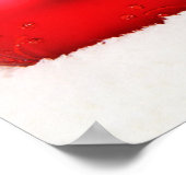 Kerstrood en wit Prettige feestdagen IV Poster (Hoek)