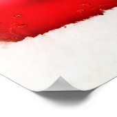 Kerstrood en wit Prettige feestdagen VII Poster (Hoek)