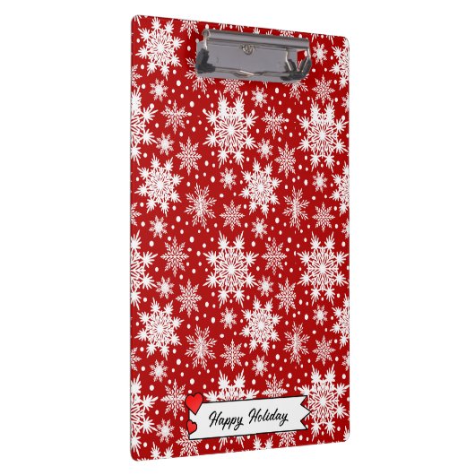 Kerstrood en wit Snowflake naadloos patroon Klembord (Rechts)