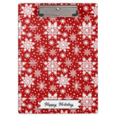 Kerstrood en wit Snowflake naadloos patroon Klembord (Voorkant)