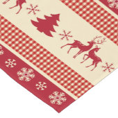 Kerstrood en wit tafelblad, 14 x 72 inch korte tafelloper (Hoek)