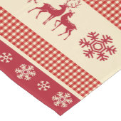 Kerstrood en wit tafelblad, 16 x 90 inch medium tafelloper (Hoek)