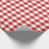 Kerstrood en witte buffels cadeaupapier (Hoek)