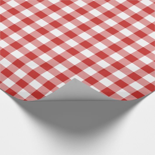 Kerstrood en witte buffels cadeaupapier (Hoek)