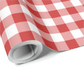 Kerstrood en witte buffels cadeaupapier (Rol Hoek)