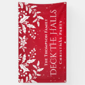 Kerstrood en witte Holly, Dekhallen, Partij Spandoek (Verticaal)