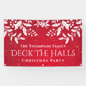 Kerstrood en witte Holly, Dekhallen, Partij Spandoek (Horizontaal)