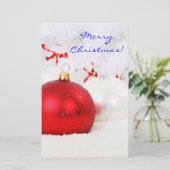 Kerstrood en witte kerst II Briefpapier (Staand voorkant)