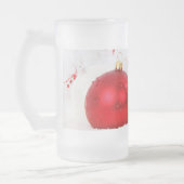 Kerstrood en witte kerst III Matglas Bierpul (Links)