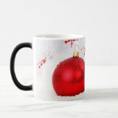 Kerstrood en witte kerst magische mok (Links)