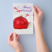 Kerstrood en witte Prettige feestdagen VIII brochu Flyer (Hand)