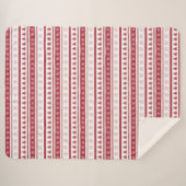Kerstrood en witte Sherpa Throw Blanket (Voorkant (horizontaal))
