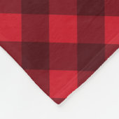 Kerstrood en zwarte buffel met ster Snowflake Fleece Deken (Hoek)