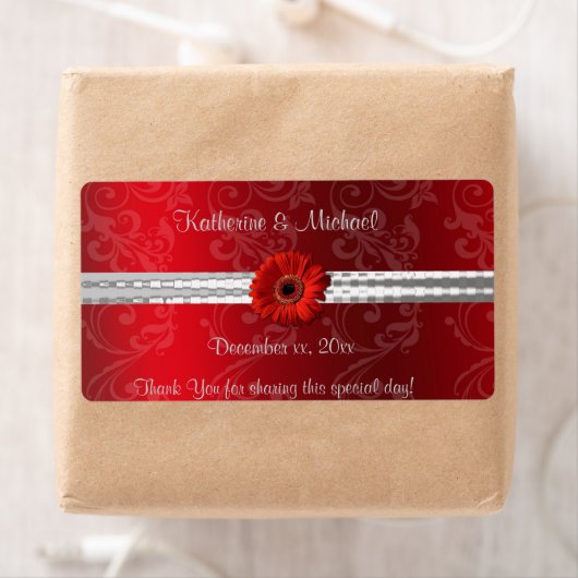 Kerstrood, Feest/Wijnlabel voor de Bruiloft Etiket (Insitu)