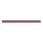 kerstrood feestje Argyle Tartan Patroon Grosgrain Lint (Voorkant)