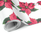 kerstrood gedenkteken Floral holiday Cadeaupapier (Rol Hoek)