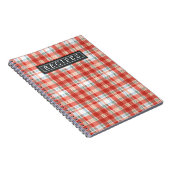 kerstrood geplakt Waterverf Patroon Recipe Notitieboek (Rechterzijde)