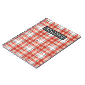 kerstrood geplakt Waterverf Patroon Recipe Notitieboek (Linkerzijde)