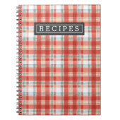 kerstrood geplakt Waterverf Patroon Recipe Notitieboek (Voorkant)