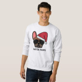 Kerstrood gevel Frans Bulldog Sweatshirt (Voorkant volledig)