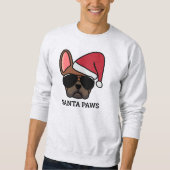Kerstrood gevel Frans Bulldog Sweatshirt (Voorkant)