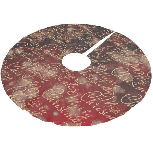 Kerstrood goud kerstboom rok (Gekanteld)