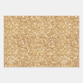 Kerstrood goud luxe Glitter Pattern Inpakpapier Vel (Voorkant 3)