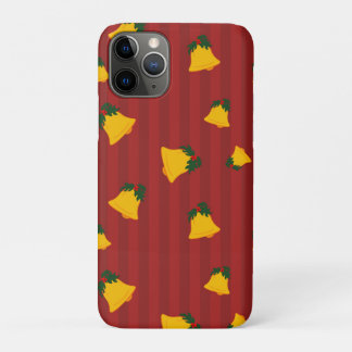 Kerstrood Gouden Streep Bellen Kerstmis Case-Mate iPhone Case