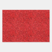 Kerstrood, groen en zilver faux glitter inpakpapier vel (Voorkant)