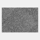 Kerstrood, groen en zilver faux glitter inpakpapier vel (Voorkant 3)