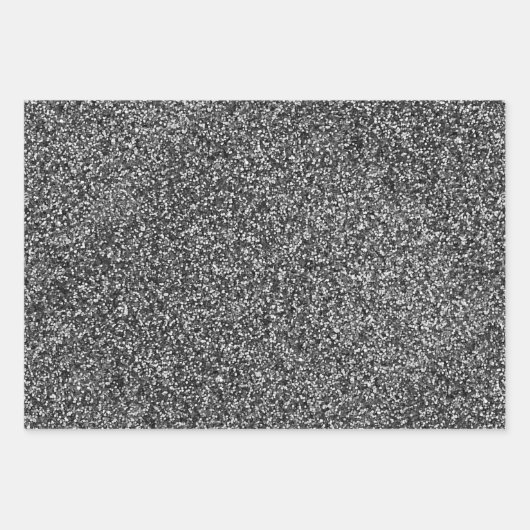 Kerstrood, groen en zilver faux glitter inpakpapier vel (Voorkant 3)