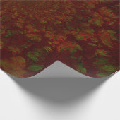 Kerstrood groen feestdag Floral elegant design Cadeaupapier (Hoek)