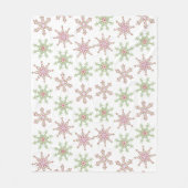 kerstrood groen feesttekenteken fleece deken (Voorkant)