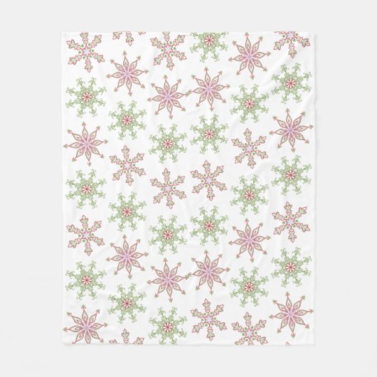 kerstrood groen feesttekenteken fleece deken (Voorkant)
