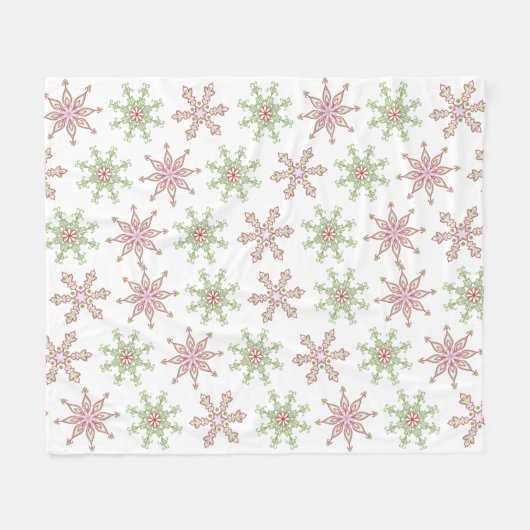 kerstrood groen feesttekenteken fleece deken (Voorkant (Horizontaal))