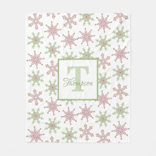 kerstrood groen feesttekenteken fleece deken (Voorkant)