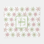 kerstrood groen feesttekenteken fleece deken (Voorkant (Horizontaal))