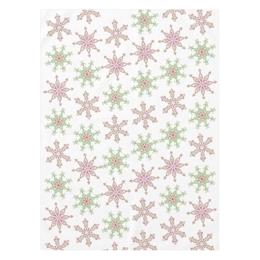 kerstrood groen feesttekenteken tafelkleed (Voorkant)