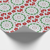 Kerstrood, groen stars, omslagpapier cadeaupapier (Hoek)