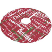 Kerstrood groen wit klassieke woordpatroon kerstboom rok (Gekanteld)