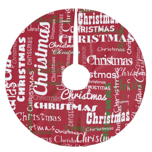 Kerstrood groen wit klassieke woordpatroon kerstboom rok (Voorkant)