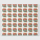 Kerstrood Kabouter en een Groene Kabouter Cadeaupapier (Vlak)