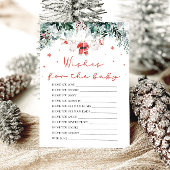 Kerstrood Kerstman wenst voor Baby advies spel Kaart