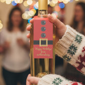 Kerstrood Kerstpak Feestelijke Bottle Hanger Label